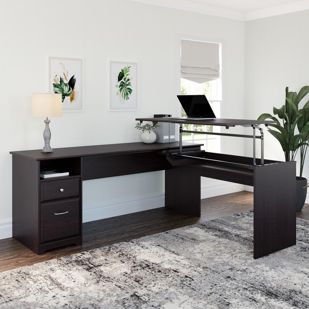 BFF Sit/standing desk 72W 3 Position L Shaped Sit to Stand Desk