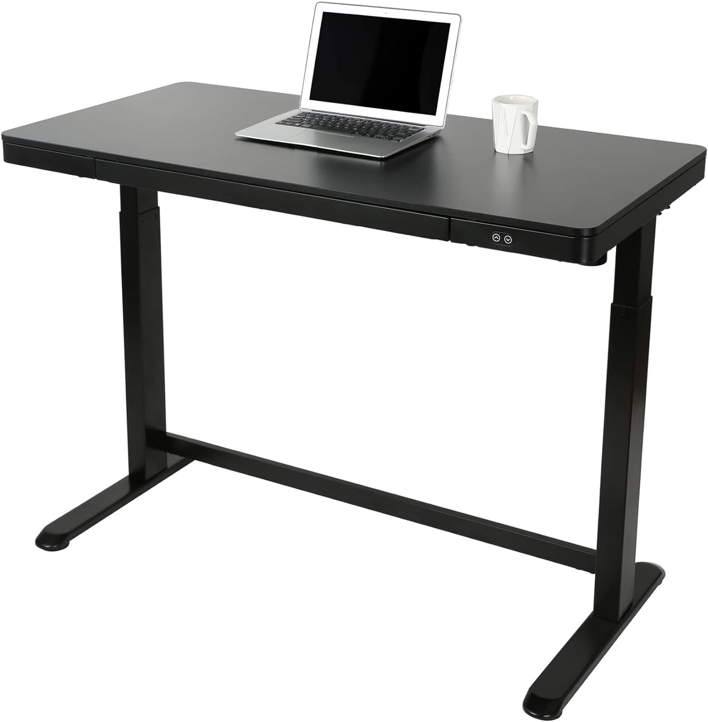 Electric 48" W Height-Adjustable Black Standing Desk