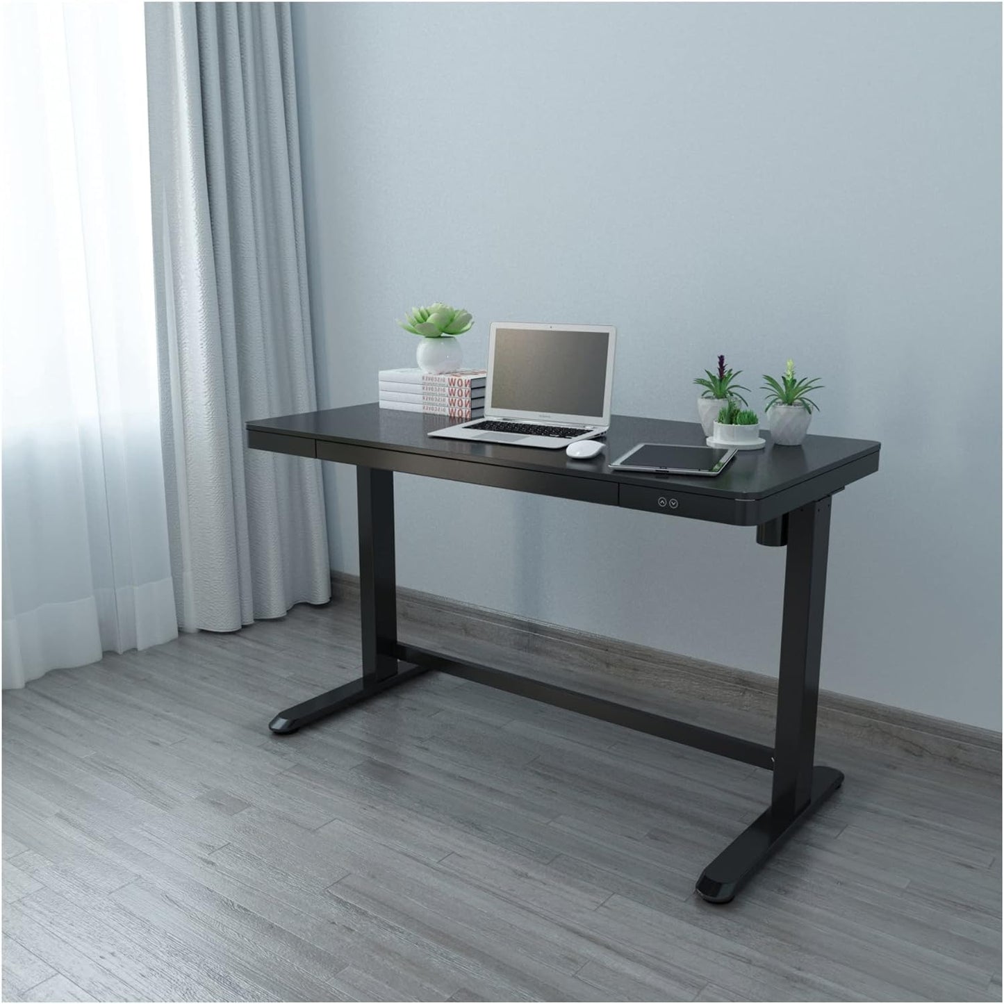 Electric 48" W Height-Adjustable Black Standing Desk