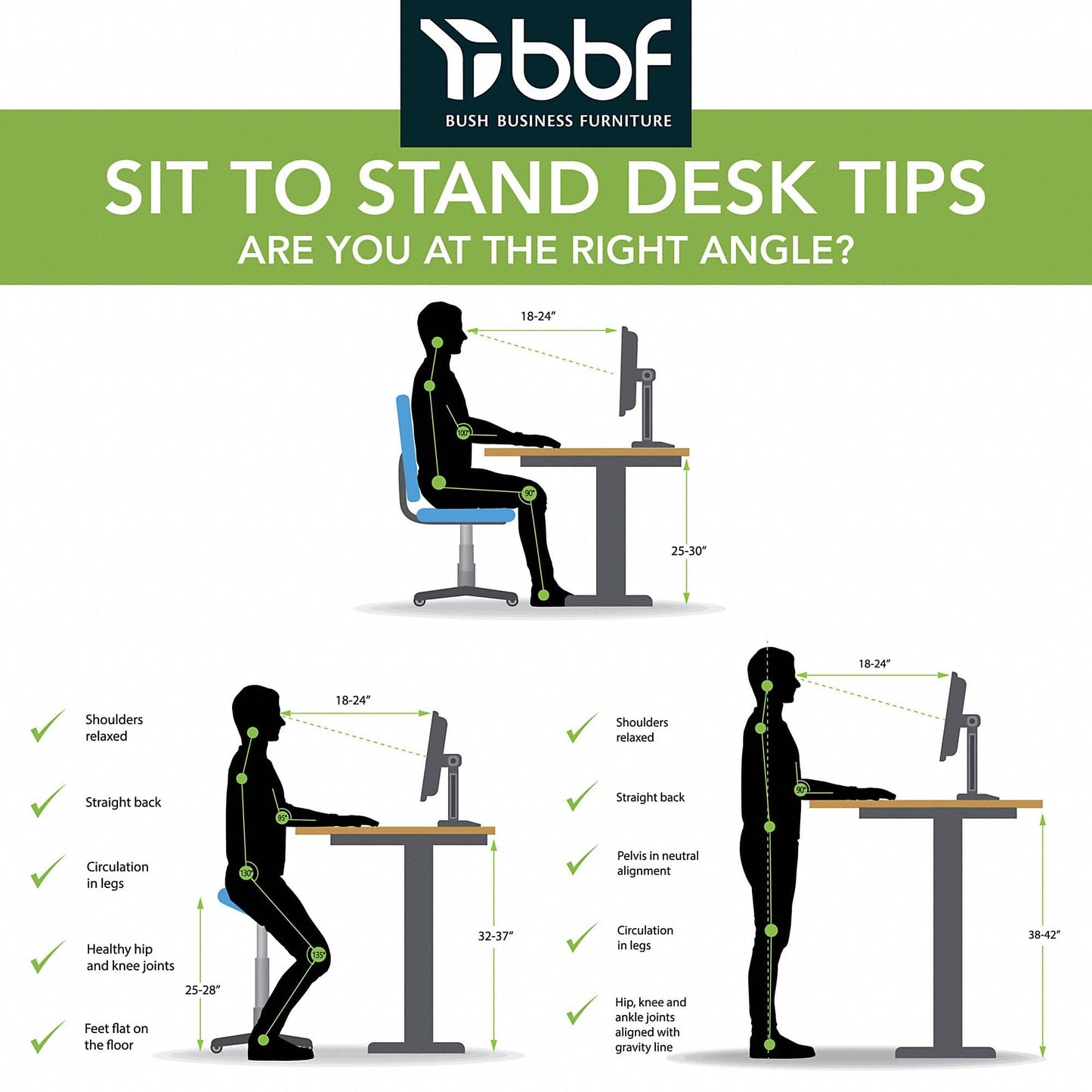 BFF Series C M4S6030SGSK BFF Series 60W x 30D Height Adjustable Standing Desk Move 40 Series: Storm Gray