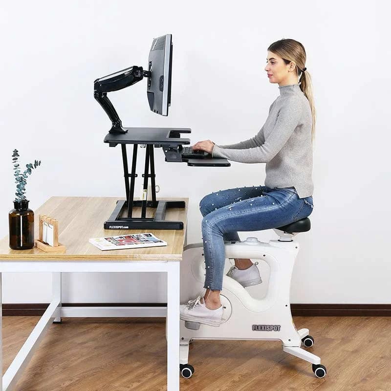 Flexispot Hot Selling Electric Standing Desk Converter- Height Adjustable Desk with Quick Release Keyboard