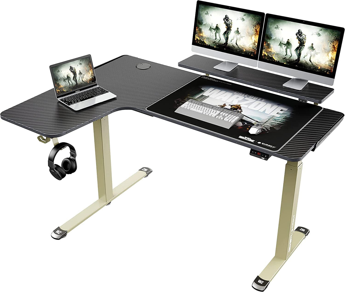 Eureka Ergonomic Call of Duty Gunship RGB Height Adjustable Gaming Office Desk