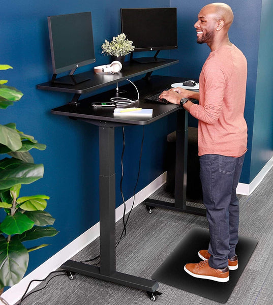 55 Inch Electric Standing Desk with Built-In Charging Height Adjustable Stand up Desk with Clamp on Shelf Electronic Desk New