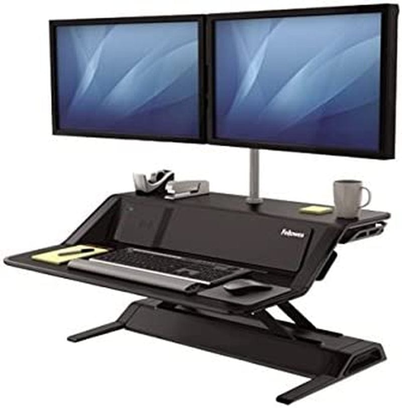 StandUp Desk Depot Lotus DX Sit-Stand Workstation  Stand for LCD Display Keyboard/Mouse Black New